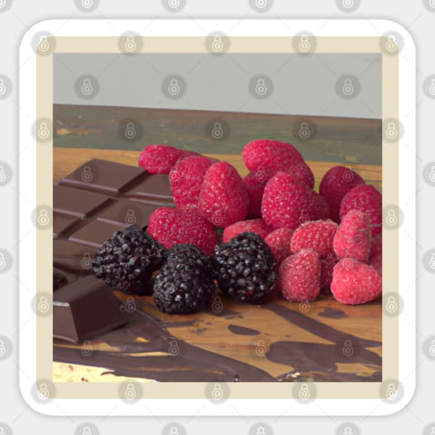 raspberry size chart Sticker by tearbytea